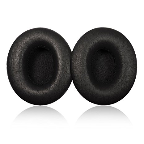 Black Replacement Earpad cushions For Monster Beats By Dr. Dre Solo & Solo HD Headphone With IT IS Logo Headphone Cable Cord Clip