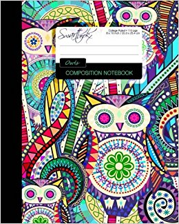 Owls Composition Notebook: College Ruled Writer’s Notebook for School / Teacher / Office / Student [ Perfect Bound * Large * Carnival ] (Composition Books - Animal Series)