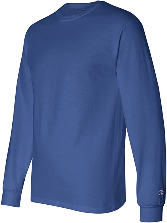 Champion Men's Long Sleeve Crew Neck Tagless T-Shirt