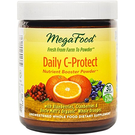 MegaFood - Daily C-Protect Booster Powder, Nourishes the Immune System Naturally, 30 Servings (2.25 oz) (FFP)