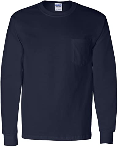 Cotton 6 oz. Long-Sleeve Pocket T-Shirt (G241)