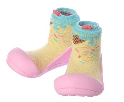 Attipas Baby Shoes Socks Rubber Sole First Walker Soft Cotton Ideal Baby Registry Gifts