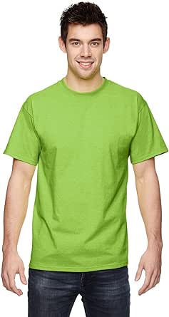 Fruit of the Loom 5 oz, 100% Heavy Cotton HD T-Shirt, 4XL, NEON Green