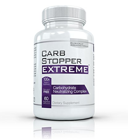 CARB STOPPER EXTREME - Maximum Strength Carbohydrate & Starch Blocker Weight Loss Diet Pills with White Kidney Bean Extract
