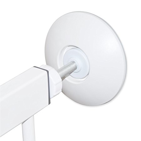 Cunina Pressure gate wall saver, Protect Door Stair Wall Surface When Mount Baby Gates, Also for Shower Curtain with Tension-Mounted Rods, 2-Pack (WHITE) (white)