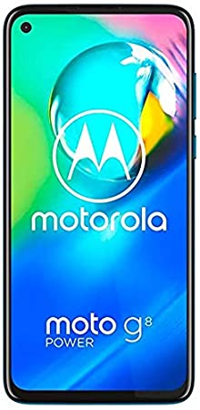 Motorola Moto G8 Power w/ 5000 mAh Battery (64GB, 4GB) 6.4" Dual SIM GSM Factory Unlocked, Global 4G LTE International Version (at&T/T-Mobile/MetroPCS/Cricket/H2O) XT2041-1 (64GB SD Case Bundle) Blue