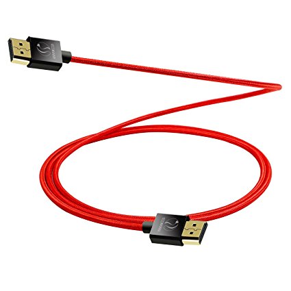 LinkinPerk HDMI Cable 6 FT (4K UHD HDMI 2.0 ) Braided Cord Ultra High Speed 18Gbps - Gold Plated - Ethernet & Audio Return - Video 4K 2160p HD 1080p 3D - Xbox PlayStation PS3 PS4 PC Apple TV