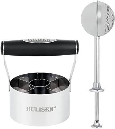 HULISEN Stainless Steel Biscuit Cutter Set, Flour Duster, Pastry