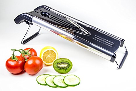 Chop Chop! Mandoline V-Slicer Commercial Grade Stainless Steel (6 Blade Set)