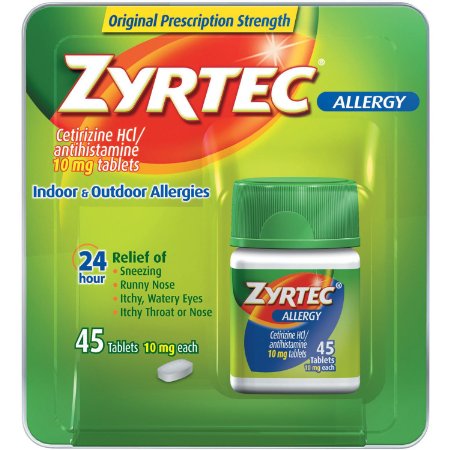Zyrtec Allergy Relief Tablets, 45 Count