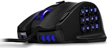 UtechSmart Venus 16400 DPI High Precision Laser MMO Gaming Mouse for PC, 18 Programmable Buttons, Weight Tuning Cartridge, 12 Side Buttons, 5 programmable user profiles, Omron Micro Switches [18-Month Manufacturer's Warranty]