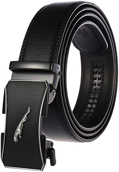 Men's Belt,Autolock Leather Ratchet Dress Belt for Men With Automatic Buckle,Size Adjustable