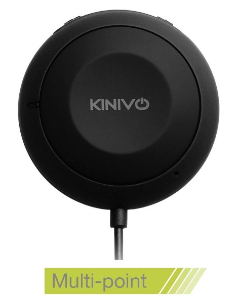 Kinivo BTC455 Bluetooth Hands-Free Car Kit for Cars with Aux Input Jack (3.5 mm) - Supports aptX and Multi-point Connectivity