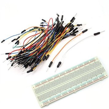 LANMU® 830 Tie Points Solderless PCB Breadboard Mb102 65pcs Jumper Cable Wires for Arduino