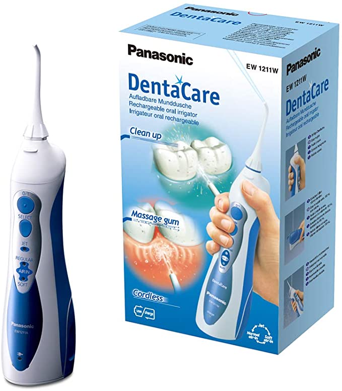 Panasonic EW1211 Rechargeable Dental Oral Irrigator with 2 Water Jet Modes, UK 2 Pin Plug