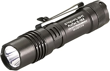 Streamlight 88061 ProTac 1L-1AA 350 Lumen Professional Tactical Flashlight with High/Low/Strobe Dual Fuel use 1x CR123, 1x AA or 1xAA Li-iON