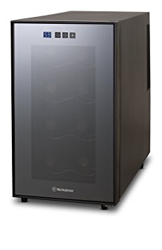 Westinghouse WWT080TB Thermal Electric 8 Bottle Wine Cellar with Touch Panel Adjustable Thermostat and Digital Read Out, Black