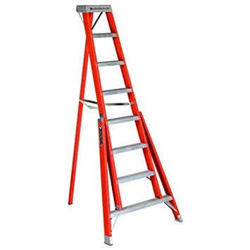 Louisville Ladder FT1008 Fiberglass Tripod Ladder, 8 Feet, 300 Pound Duty Rating