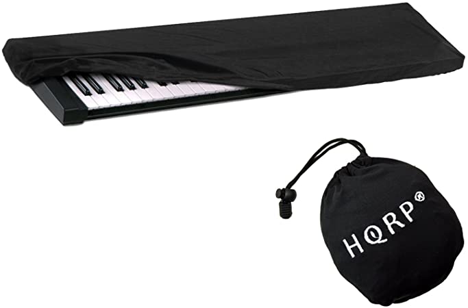 HQRP Elastic Keyboard Dust Cover compatible with Casio CDP-100 CDP-120 CDP-130BK/SR CDP-130BK CDP-130 CDP-220 Digital Piano Synthesizer   HQRP Coaster