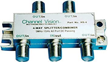 Channel Vision Splitter/Combiner, 1GHz, DC, 4-Way