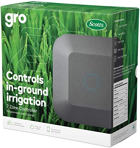 Scotts 70027 GRO 7 Zone Controller from Scotts-2nd Generation Smart Watering Sprinkler/Irrigation System