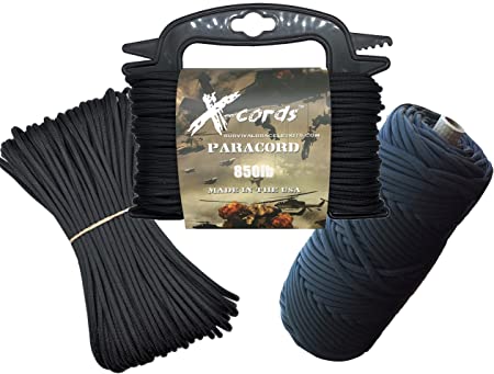 X-CORDS Paracord 850 Parachute Cord Made in The USA