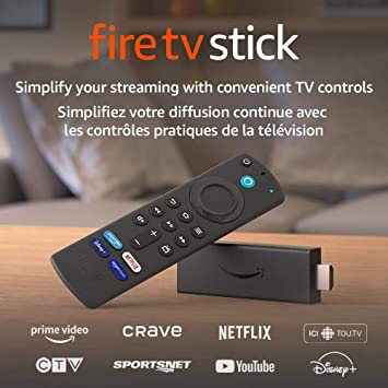 Fire TV Stick (3rd Gen) with Alexa Voice Remote (includes TV controls) | HD streaming device | 2021 release