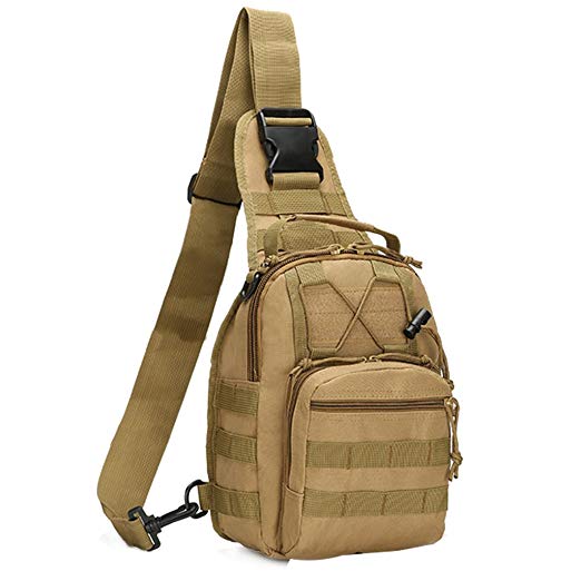 Qcute Tactical Bag, Single Shoulder Messenger Bag, Chest Bag, Casual Office Tactical Satchel, Small Tool Backpak, Bag Which is Suitable Carrying ipad, Smart Phone, Wallet Daily Necessities