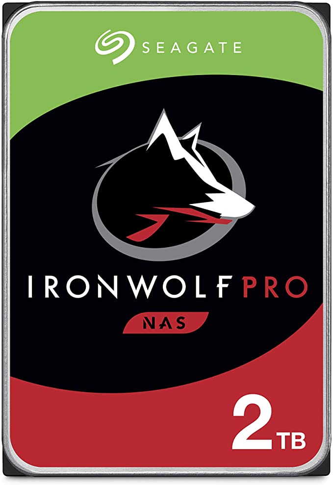 Seagate IronWolf Pro 2TB NAS Internal Hard Drive HDD - 3.5 Inch SATA 6Gb/s 7200 RPM 128MB Cache for RAID Network Attached Storage, Data Recovery Service - Frustration Free Packaging (ST2000NE0025)