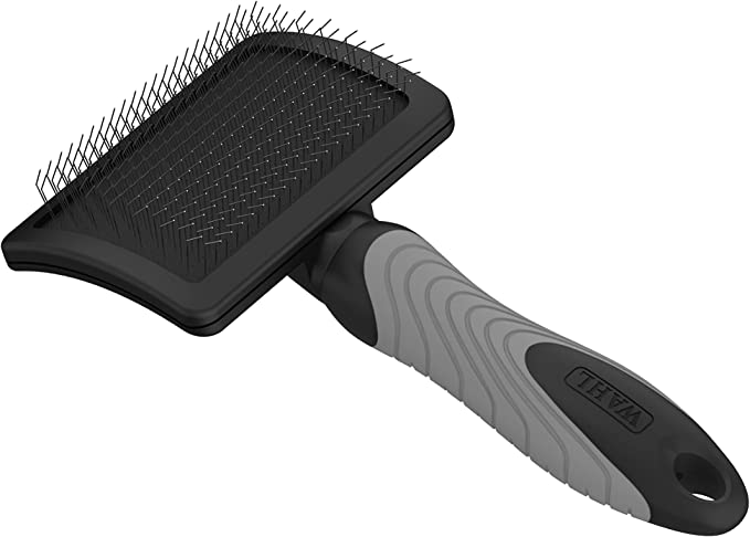 Wahl Professional Animal Slicker Pet Brush for Dogs & Cats (#858476), Black & Gray