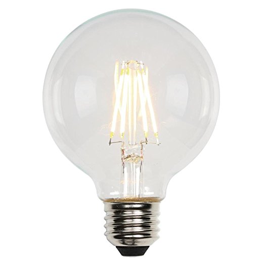 Westinghouse 3317300 60W Equivalent G25 Dimmable Clear Filament Led Light Bulb with Medium Base