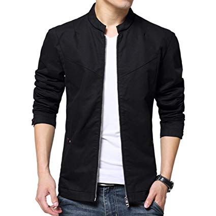 Womleys Men’s Casual Stand Collar Cotton Jacket Coat Outerwear