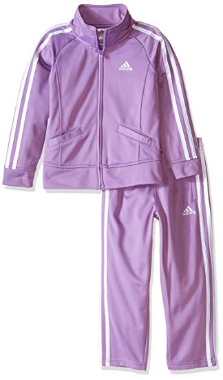 Adidas Girls' Tricot Zip Jacket and Pant Set