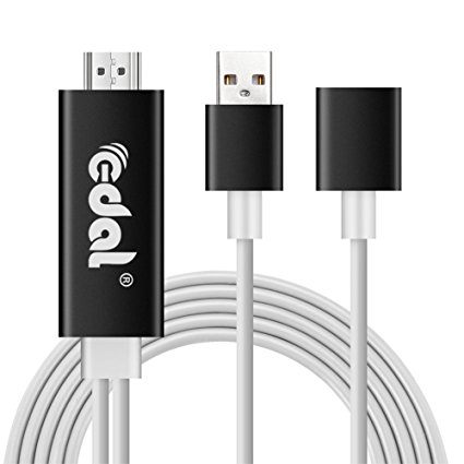 Edal 2017 The Latest 3rd Generation Lightning To HDMI Cable Digital AV Adapter for iPhone 7 7PLUS, 6S,6 , iPad Air/Mini/Pro, iPod Touch 5th/6th,samaung:S5,S6.NOTE4,NOTE5,NOTE7, HUAWEI P8,P9(Black)