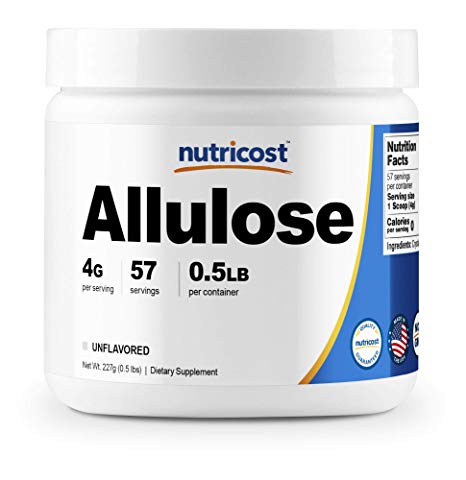 Nutricost Allulose Sweetener (8oz) - KETO Sugar, 0 Calorie, Zero Net Carbs, Natural Sugar Alternative, Crystalline Powder (.5 LB)