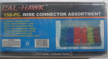 Cal-hawk Wire Connectors - 158 Pieces, with Plastic Storage Case
