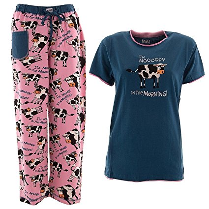 Lazy One Women's Moody in the Morning Cotton Pajamas