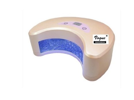 VOGUE PROFESSIONAL ® 18 Watts LED Nail Dryer Quick Cure WIDE BEAM Nail Lamp Sealer Bonder for LED Formulated gels. Polishes look glossier, Nicer and last longer. Fast, easy and professional quality results. 3-step Timer. Dual Voltage 110-220V. Latest technology 2015 Model
