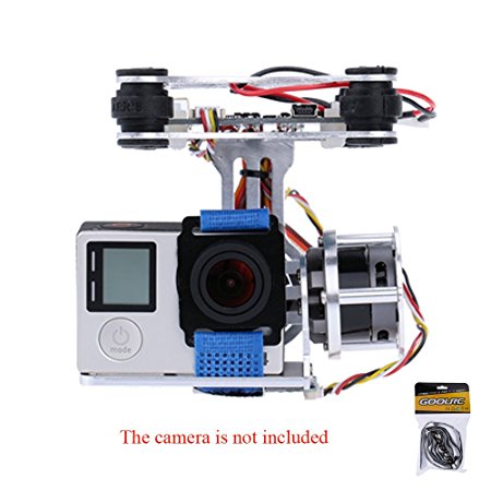 GoolRC 2D Light Weight Silver Brushless Motor Gimbal for DJI Phantom 1 2 3  Aerial Photography