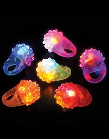 Rhode Island Novelty Flashing LED Bumpy Ring (36-Pack)