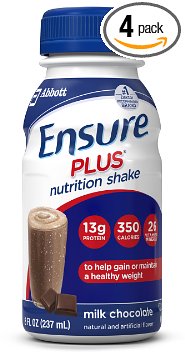 Ensure Plus Nutrition Shake, Milk Chocolate, 8-Ounce Bottle, 6 Count, (Pack of 4)