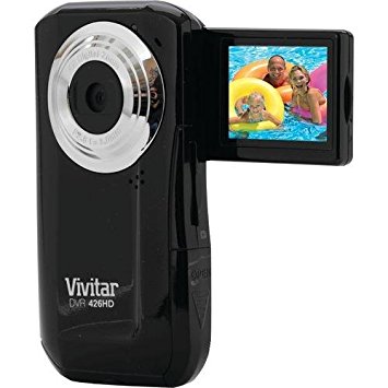 Vivitar DVR426-BLK/KIT-AMX LIC JPEG Video Recording Flip Digital Camera (Black)