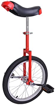 Astonishing RED 18 Inch In Mountain Bike Wheel Frame 18" Unicycle Cycling Bike With Comfortable Release Saddle Seat