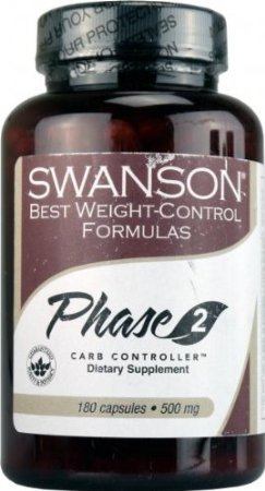 Phase 2 Carb Controller White Kidney Bean Extract 500 mg 180 Caps