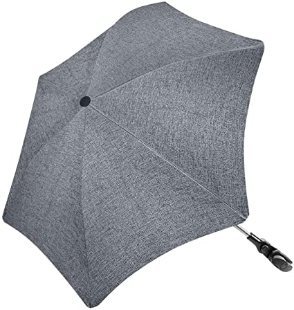 RIOGOO Pushchair Parasol Umbrella Irregular Shape Universal 50  UV Baby and Infant Sun Protection Umbrella with Umbrella Handle for Pram, Stroller, Pushchair and Buggy-Grey