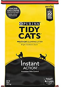 Purina Tidy Cats Clumping Cat Litter, Instant Action Multi Cat Litter - 40 lb. Bag