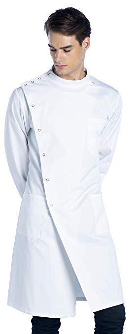 Dr. James Unisex Lab Coat, Classic Fit, Howie Style, White, 43 Inch Length