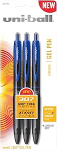 Uni-ball 307 Retractable Gel Pen, Medium Point