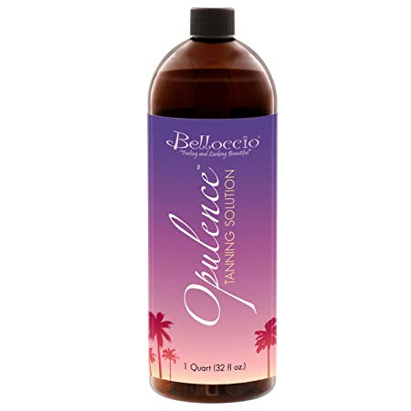 1 Quart of Belloccio"Opulence" Ultra Premium"DHA" Sunless Tanning Solution with Dark Bronzer Color Guide