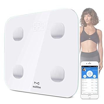 Body Fat Scales, multifun Bluetooth Body Scale with APP for iOS Android Devices, Auto Recognition Body Composition Monitor, Digital Body Fat Weighing Bathroom Scales for Weight Loss Fitness Tracking